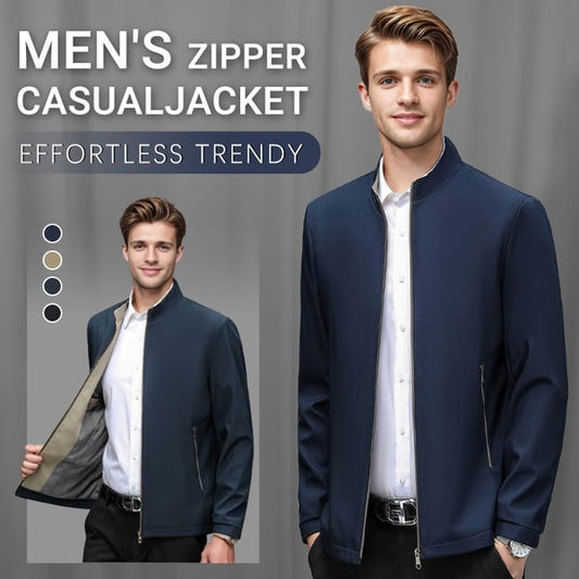 ✨HOT SALE 80% OFF✨Men's Standing Collar Zipper Casual Jacket