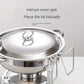 🍲 50% RABATT ✨ | 5L Varmfack i Rostfritt Stål – Guld & Bränsleställ för Buffé
