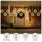 🎄 50 % RABATT NU! ✨ Julbelysning med 3D-strängar för gardiner – 10 LED-ringar med jultema & USB-driven, varmvit glöd 🌟