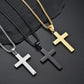 ✝️ 50% RABATT NU!✨ Korskedja i Rustfritt Stål – Hållbar & Glansig – Unisex Minimalistiskt Smycke – Troende Present 🎁