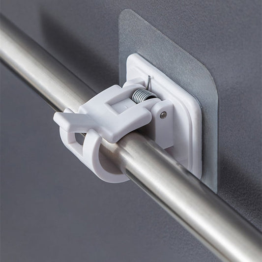 🚪 Köp 1 Få 3 Gratis! 🔧 Spikfria Justerbara Gardinstångshållare (Set med 2) – Stark Självhäftande Bas – Perfekt för Gardiner & Duschdraperier – Enkel Montering & Flyttbar 🏠