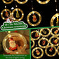 🎄 50 % RABATT NU! ✨ Julbelysning med 3D-strängar för gardiner – 10 LED-ringar med jultema & USB-driven, varmvit glöd 🌟