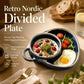 🍲 50 % RABATT NU! 🥣 Retro uppdelad ugnsform i keramik med handtag – håller maten skild & säkert från ugn till bord, mikrovågssäker ✨
