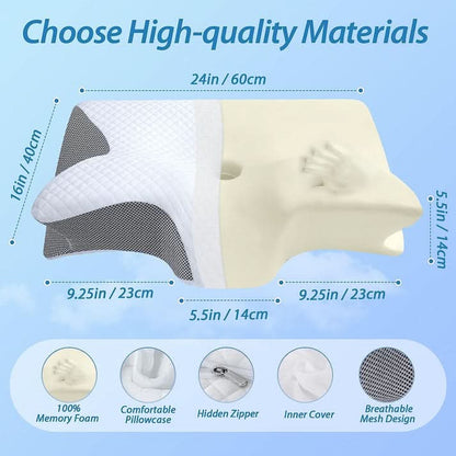 😴 50% RABATT! 🌿 Ergonomisk Kudde för Djup Sömn – Bambutyg, Nackstöd & Tryckavlastande!