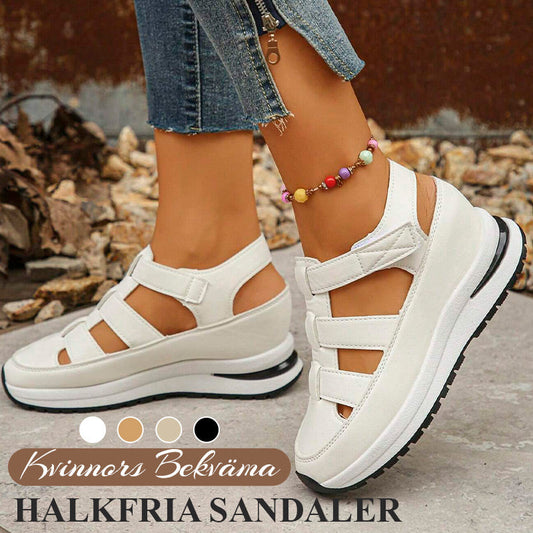 👡 50% RABATT NU!✨ Hålad Sportsandal – Luftkudde & Tjock Sula – Justerbar & Sluten Tå – Sportig Casual Fodtøy 👟