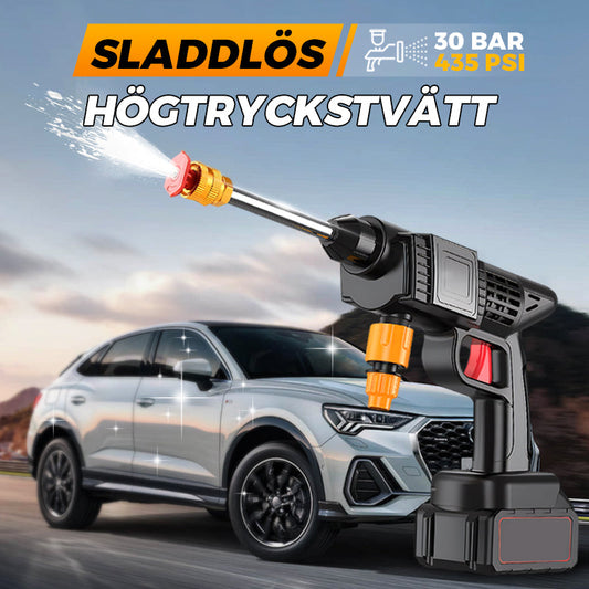 💦 60% RABATT ✨ Bärbar Sladdlös Högtryckstvätt - 2000mAh Batteri & 4 Munstycken för Bil, Cykel och Trädgård 🚗🌿