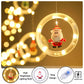 🎄 50 % RABATT NU! ✨ Julbelysning med 3D-strängar för gardiner – 10 LED-ringar med jultema & USB-driven, varmvit glöd 🌟