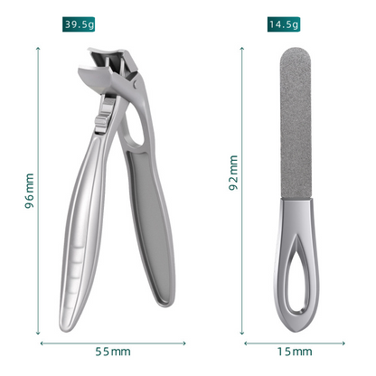 ✂️ 50% RABATT NU! 🛡️ Stänksäker Nageltrimmer i Rostfritt Stål – Bred Käköppning & 45° Vinklat Huvud – Perfekt för Tjocka Naglar & Artritvänlig 👴
