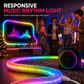 💫 50 % RABATT NU! 🌈 Neonljusband i mårdpäls – 360 graders cirkulär belysning för bil, hem & fest 🚗