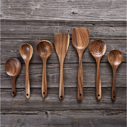 (🔥Hot Sale-49% Off )Teak Wooden Utensil Set