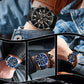⌚ 50% RABATT NU! 💧 Herrars Vattentät Multifunktionell Kvartsur – Kronograf Design & Lysande Visare – Perfekt för Äventyr & Vardag 🌟
