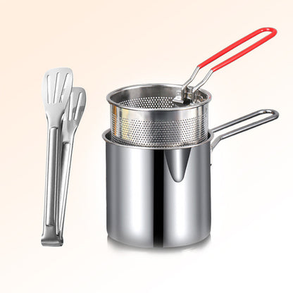 🍳 50 % RABATT NU! 🍟 Multifunktionell stekpanna i 304 rostfritt stål – fritera, steka, koka & stuva i en gryta – perfekt för alla kök 🏠
