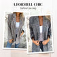 Casual rutete blazer med revers