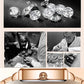 ✨ 50% RABATT NU!💎 Fyrkantig Roséguld Damklocka med Diamanter – Schweiziskt Urverk & Rostfritt Stål – Lyxig Essential 🕰️
