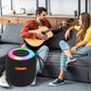 🎵 50 % RABATT NU! 🔈 Bärbar bluetooth-högtalare – Bluetooth 5.0, IPX5 vattentät & LED-ljus – perfekt för duschen, stranden och fester 🚿