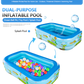 🏊 50% RABATT NU! 🌊 Uppblåsbar Pool med GRATIS Pump – Enkel Att Sätta Upp – Timmar av Sommarkul för Hela Familjen ☀️
