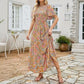 👗 50% RABATT NU! 🌸 Women's Casual Floral Print Maxi Dress – Flutter ärmar, Smockad Hög Midja & Flödande Kjol i lager ✨