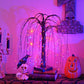 🎃 50% RABATT NU! 🌙 Spooky Elegans i Varje Gren – Svart Trädljus med Lila & Orange LED – Perfekt för Halloween & Mysig Stämning ✨