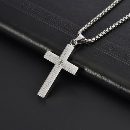 ✝️ 50% RABATT NU!✨ Korskedja i Rustfritt Stål – Hållbar & Glansig – Unisex Minimalistiskt Smycke – Troende Present 🎁
