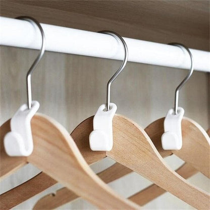 📦 50% RABATT NU! 🧥 Klädhängare Connector Krokar – Maximera Garderobsutrymme, Lagerdesign & Kraftig – Passar De Flesta Velour- & Plasthängare, Håller Upp Till 5kg ✨
