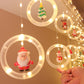 🎄 50 % RABATT NU! ✨ Julbelysning med 3D-strängar för gardiner – 10 LED-ringar med jultema & USB-driven, varmvit glöd 🌟