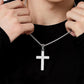 ✝️ 50% RABATT NU!✨ Korskedja i Rustfritt Stål – Hållbar & Glansig – Unisex Minimalistiskt Smycke – Troende Present 🎁