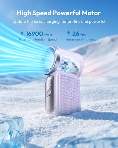🌬️ 50% RABATT NU! 💨 Turbinfläkt – 16 900 varv/min, 6 Vindhastigheter & LED-display – Ultrakompakt, 3000mAh & upp till 10,7H Driftstid – Perfekt För Resor & Pendling ✨