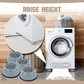 🔄 50 % RABATT NU! 🏠 Stöd för tvättmaskin utan vibrationer – skydda dina golv och din sinnesro – stabil, tyst & hållbar 🛡️