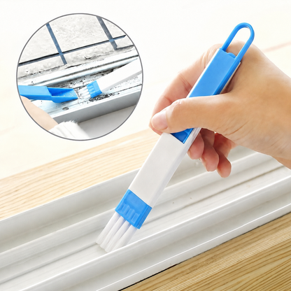 🏠 KÖP 1 FÅ 1 GRATIS! 🧹 2-i-1-Rengöringsborste för Fönsterspår – Djuprengöring & Precision – Perfekt för Fönster, Dörrspår & Tangentbord ✨