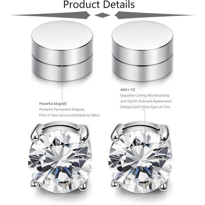 💎 50% RABATT NU! ✨ Magnetiska Zirkonörhängen – Inget Piercingbehov & Elegant Design 🌟