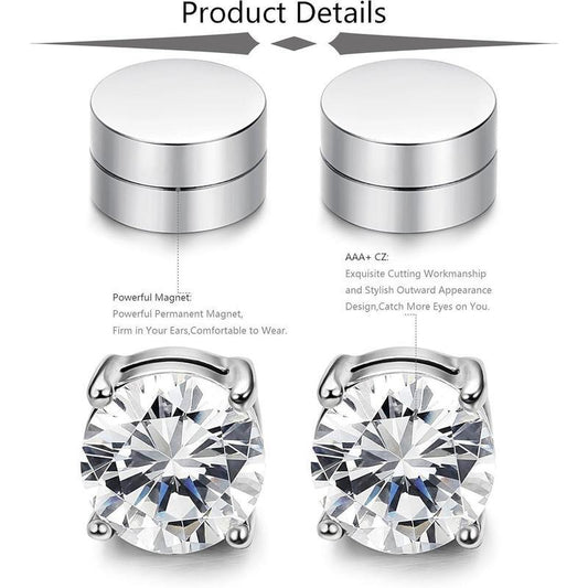 💎 50% RABATT NU! ✨ Magnetiska Zirkonörhängen – Inget Piercingbehov & Elegant Design 🌟