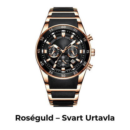 ⌚ 50% RABATT NU! 💧 Herrars Vattentät Multifunktionell Kvartsur – Kronograf Design & Lysande Visare – Perfekt för Äventyr & Vardag 🌟