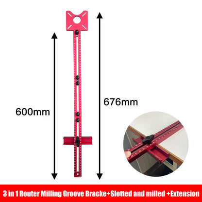📐 50% RABATT NU! 🛠️ 4-i-1 Router Fräsning Spår Bracke – Multifunktionell & Justerbar – Perfekt för Trä- & Metallbearbetning – Modulär Design 📏