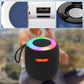 🎵 50 % RABATT NU! 🔈 Bärbar bluetooth-högtalare – Bluetooth 5.0, IPX5 vattentät & LED-ljus – perfekt för duschen, stranden och fester 🚿
