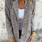 Casual rutete blazer med revers