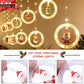 🎄 50 % RABATT NU! ✨ Julbelysning med 3D-strängar för gardiner – 10 LED-ringar med jultema & USB-driven, varmvit glöd 🌟