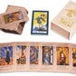 🔮50% RABATT NU!✨Lyxig Gyllene Tarotkortlek – Inklusive Guidebok, Svart Sammetspåse & Spådomskort 🎴📖