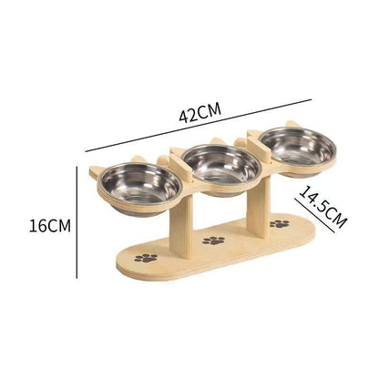 🐱 50 % RABATT NU! 🍽️ Upphöjd hund- och kattmatskål med 3 skålar – halkfri & stabil – ergonomisk design för bättre matsmältning 🐾