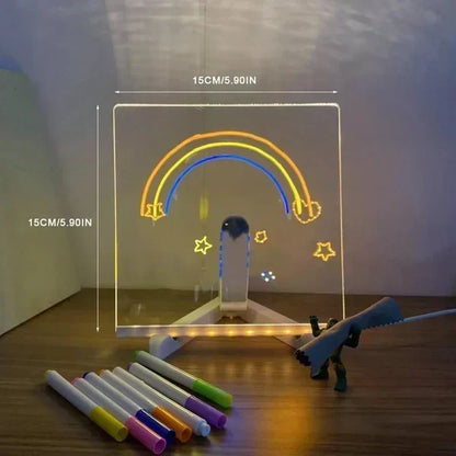 🎨 50 % RABATT NU! ✨ Lysande LED-ritbräda för barn – återanvändbar yta, USB-driven & 6 färgpennor – perfekt för kreativa små konstnärer 🖍️