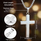 ✝️ 50% RABATT NU!✨ Korskedja i Rustfritt Stål – Hållbar & Glansig – Unisex Minimalistiskt Smycke – Troende Present 🎁