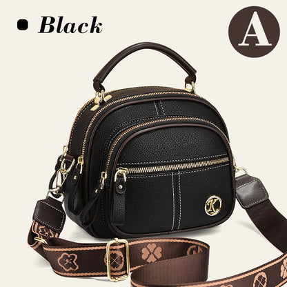 ✨Get 50% off💖Classic Multifunctional Compartments Adjustable Wide Shoulder Strap PU Leather Crossbody Bag