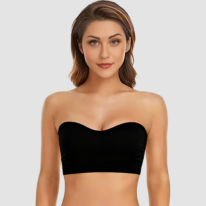 👙 50% RABATT NU! 💫 Avlastande Halterlös Bh för Kvinnor – Noll Glidning, Trådlös Komfort & Uttagbara Vadderingar ✨