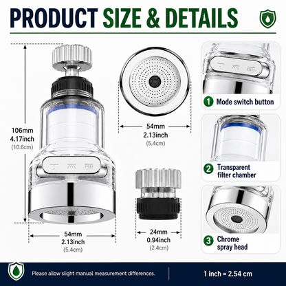🚰 50 % RABATT NU! 💧 360° kranfilter – uppfriskande, praktisk & stänkfri – perfekt för kök och badrum 🏠