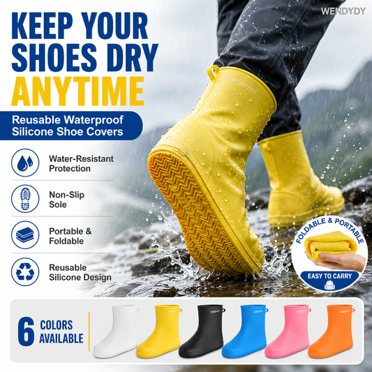 ☔ 50% RABATT NU! 👟 Tjocka, Slitstarka & Vattentäta Skoskydd – Håll Dina Skor Torra & Rengöra – Perfekt för Regniga Dagar 🌧️