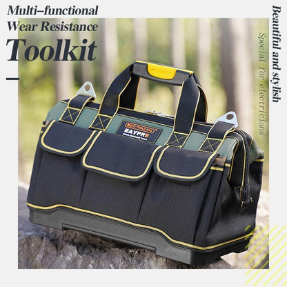 🧰 50 % RABATT NU! 🔧 Multi-functional wear resistance toolkit – stor kapacitet, vattentät Oxford-tyg & axelrem – perfekt för proffs och DIY 🛠️