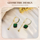 💎 50% RABATT NU! ✨Vintage Syntetisk Diamant Clip-On Hängörhängen – Elegant Dangle, Geometrisk Design & Säker Passform 💍