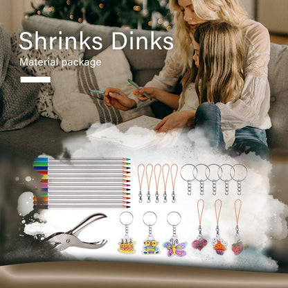 DIY Shrinky Dinks nyckelringsset – kreativ barnaktivitet och perfekt som partygåva