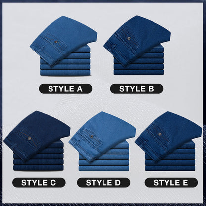 🔥Säsongskampanj 50% OFF🔥Jeans med hög midja och rak skärning för män