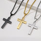 ✝️ 50% RABATT NU!✨ Korskedja i Rustfritt Stål – Hållbar & Glansig – Unisex Minimalistiskt Smycke – Troende Present 🎁