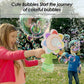 🌻 50% RABATT!  Solrosformad Bärbar Elektrisk Bubbeltillverkningsleksak – Automatiska Bubbel, Söt Design & Perfekt för Barn 🎈